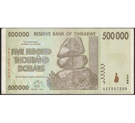 500 000 dollar 2008 Zimbabwe