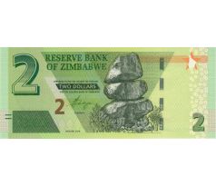2 dollar 2019 Zimbabwe