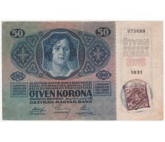 50 koruna 1914 s kolkom