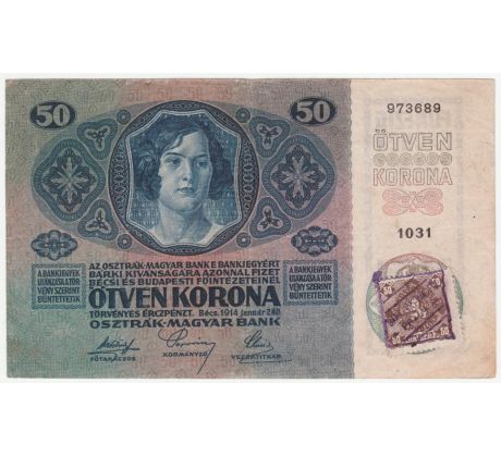 50 koruna 1914 s kolkom
