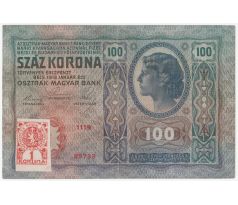 100 koruna 1912 strihaný kolok