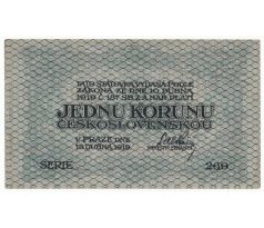 1 kč 1919 260 chybotlač