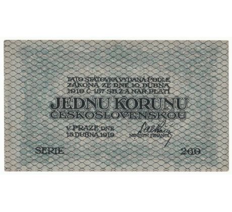 1 kč 1919 260 chybotlač