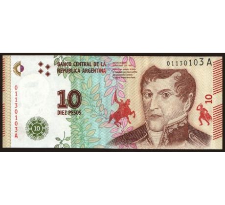10 pesos 2016 Argentína