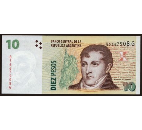 10 pesos 2003-14 Argentína