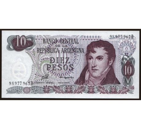 10 peso 1974 Argentína
