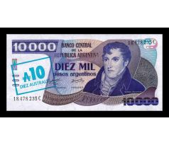 10 australes 1985 Argentína