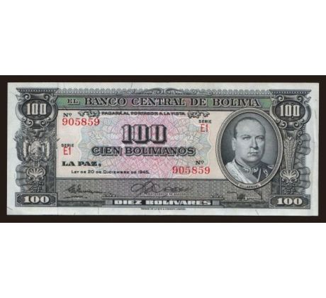 100 bolivianos 1945 Bolívia