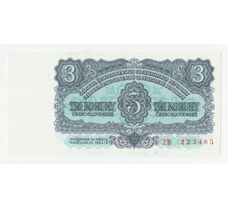 Náhradná séria 3 kčs 1961 ZB neperforovaná