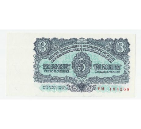 3 kčs 1961 VM neperforovaná