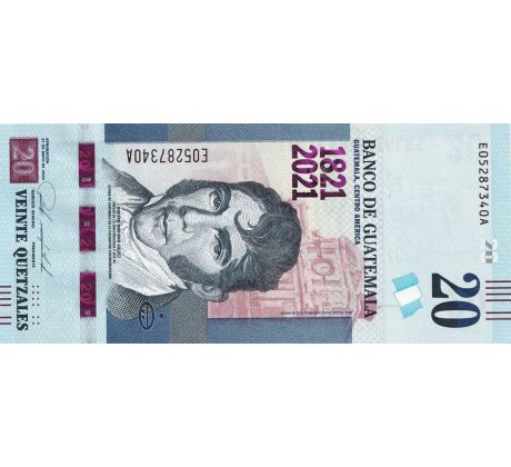 20 quetzales 2020 pamätná bankovka