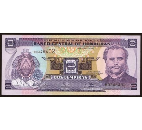 2 lempiras 2012-19  Honduras