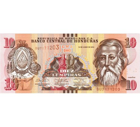 10 lempiras 2012 -19 Honduras