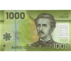1 000 pesos 2010-22 Chile polymer bankovka