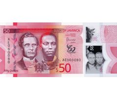 50 dollar 2022 Jamajka pamätná polymerová bankovka