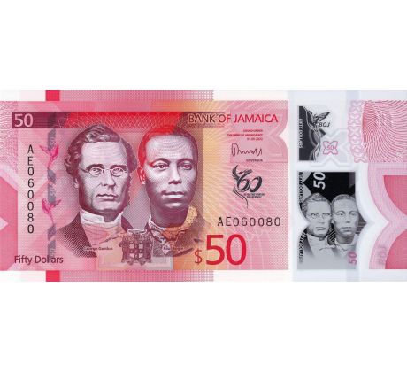 50 dollar 2022 Jamajka pamätná polymerová bankovka