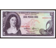 2 pesos 1972-77 Kolumbia
