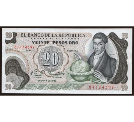 20 pesos 1982 Kolumbia