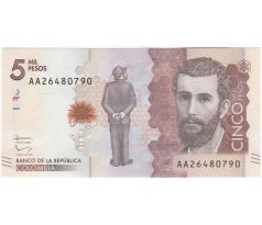 5 000 pesos 2015-20 Kolumbia