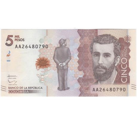 5 000 pesos 2015-20 Kolumbia
