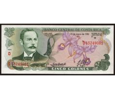 5 colones 1992 Kostarika