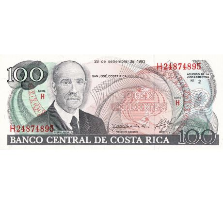 100 colones 1977-94 Kostarika
