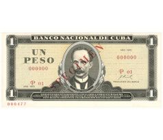 1 pesos 1967 - 88 Anulát Specimen portrét Josého Martího