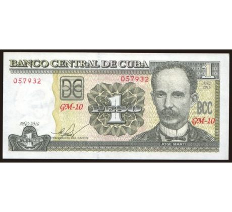 1 peso 2006 - 17 Kuba portrét Jose Martiho