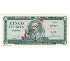 5 pesos 1967 - 90 Kuba Anulát Specimen