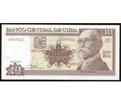 10 pesos 1997 - 2020 Kuba portrét Máxima Gómeza