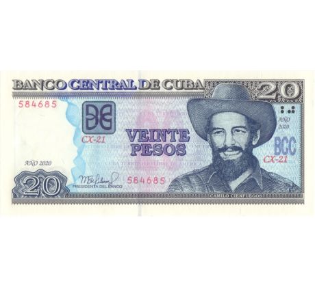 20 pesos 2004 - 21 Kuba portrét C. Cienfuegosa