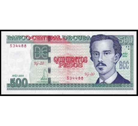 500 pesos 2010-24 Kuba portrét Ignacia Agramonta y Loynáza