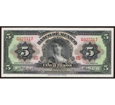 5 pesos 1963 Mexiko