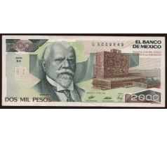 2 000 pesos 1989 Mexiko