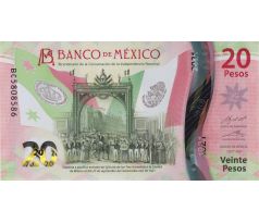 20 pesos 2021-22 Mexiko pamätná bankovka