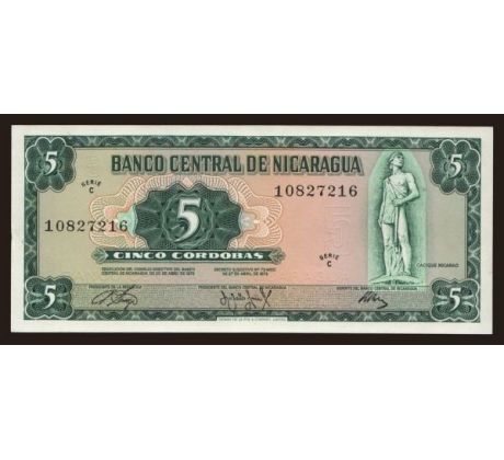 5 cordobas 1972 Nikaragua
