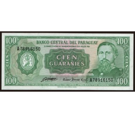 100 guaranies 1982-92 Paraguaj