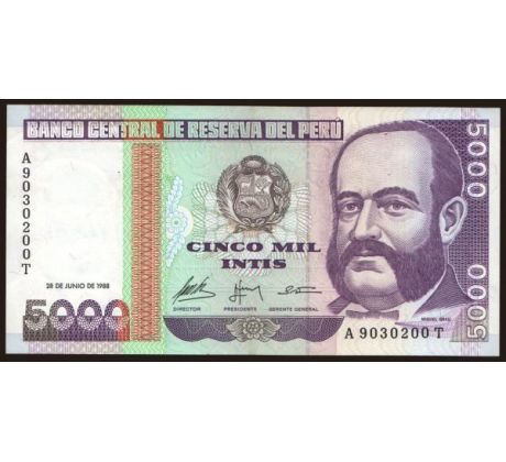 5 000 intis 1988 Peru