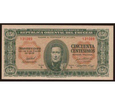 0,5 centesimos 1939 Uruguay aUNC
