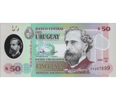 50 pesos 2020-21 Uruguay polymerová bankovka
