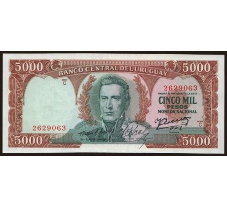 5 000 pesos 1967 Uruguay