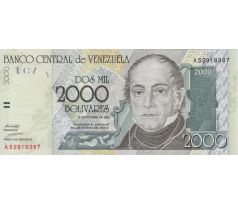 2 000 bolivares 1998 Venezuela  Andrés Bello