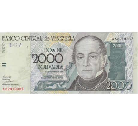 2 000 bolivares 1998 Venezuela  Andrés Bello