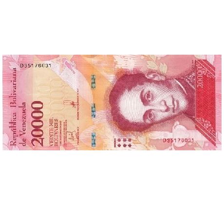 20 000 bolivares 2016-17 Venezuela