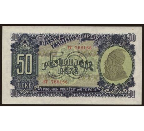 50 leke 1957 Albánsko