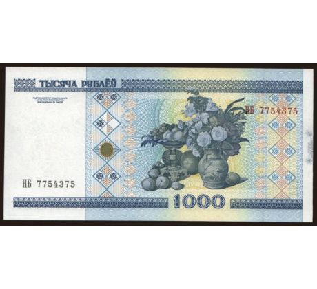 1 000 rubel 2 000 Bielorusko