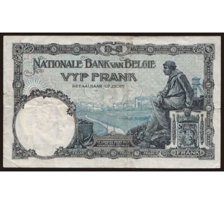 5 frank 1929 Belgicko