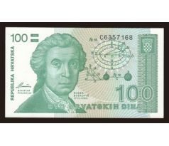 100 dinárov 1991 Chorvátsko