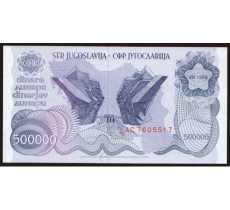 500 000 dinar 1989 Juhoslávia