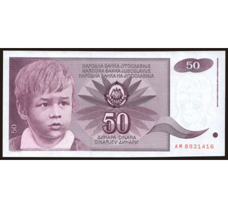 50 dinar 1990 Juhoslávia